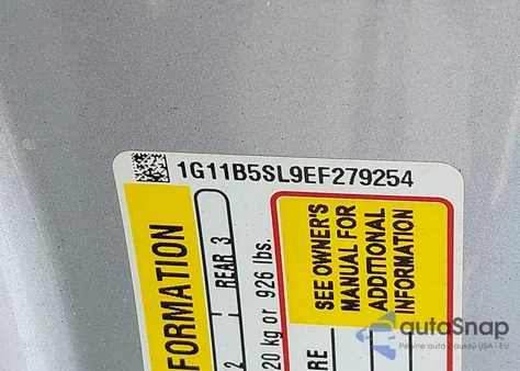 2014 Chevrolet Malibu 1Ls из США, поврежденный, VIN 1G11B5SL9EF279254